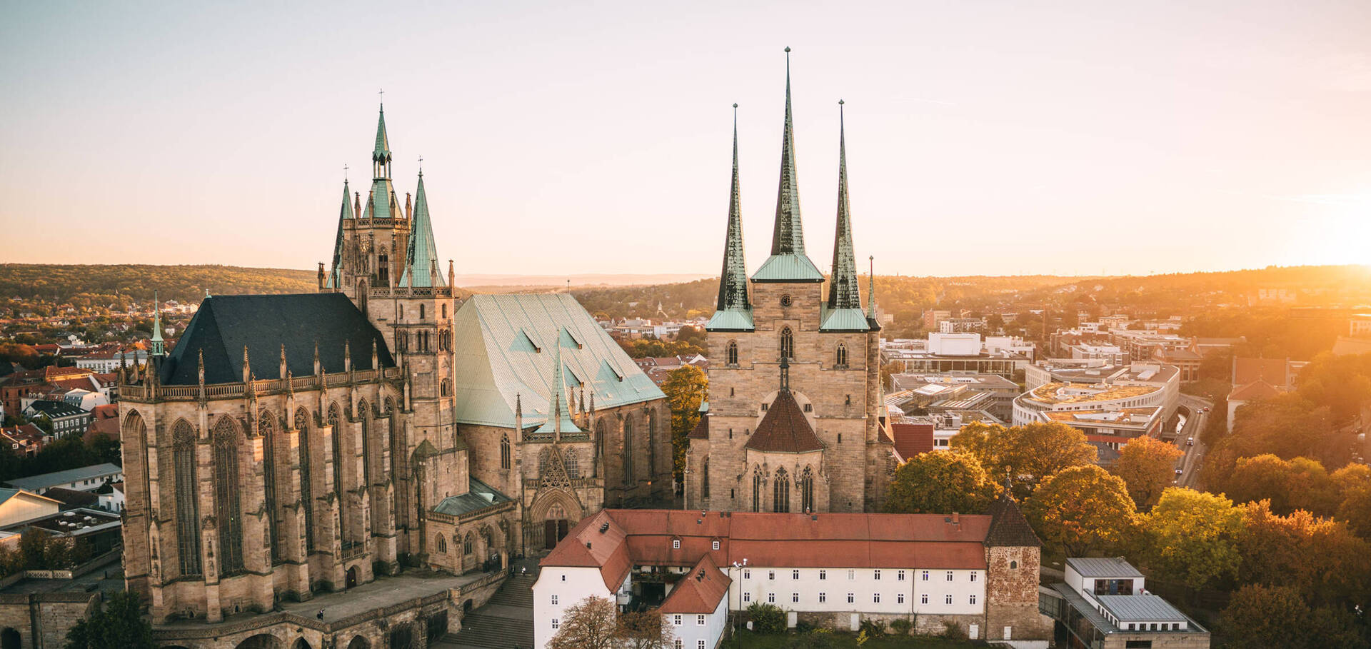 Vue sur la cathédrale d'Erfurt - H2 Hotel Erfurt