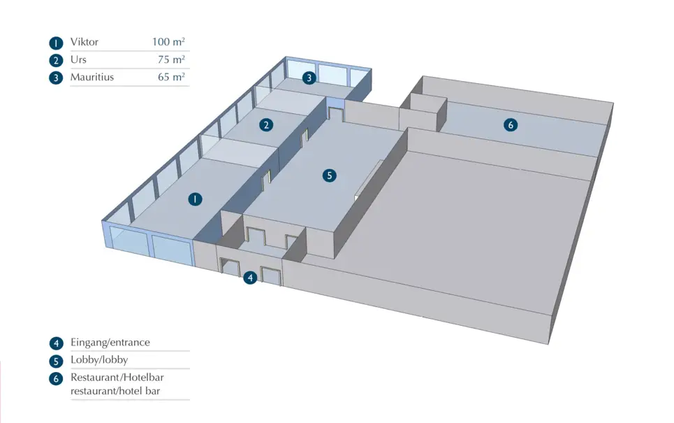 Plan de la salle de réunion à partir de H4 Hotel Solothurn H4 Hotel Solothurn