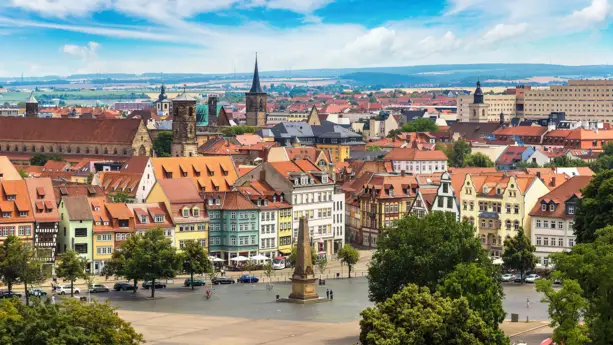 Blick über Erfurt - H2 Hotel Erfurt