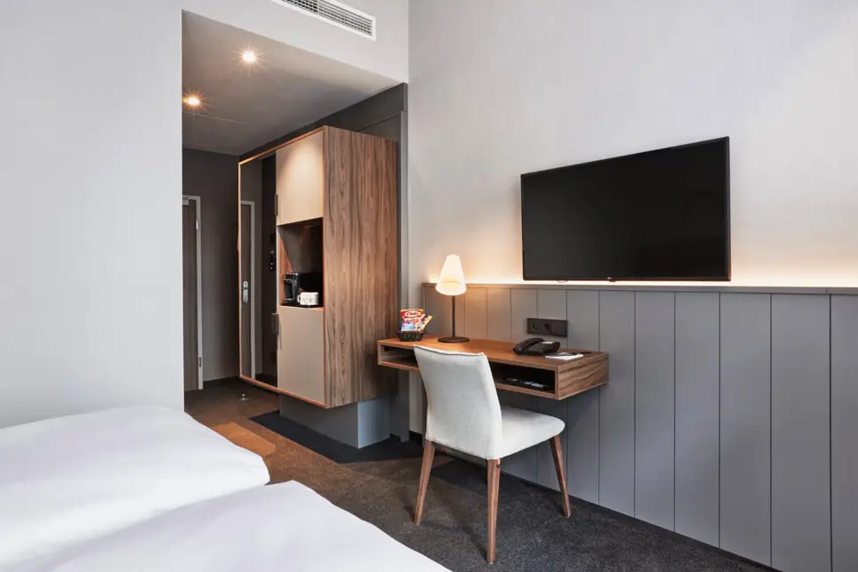 Modern room at the H+ Hotel Bremen 