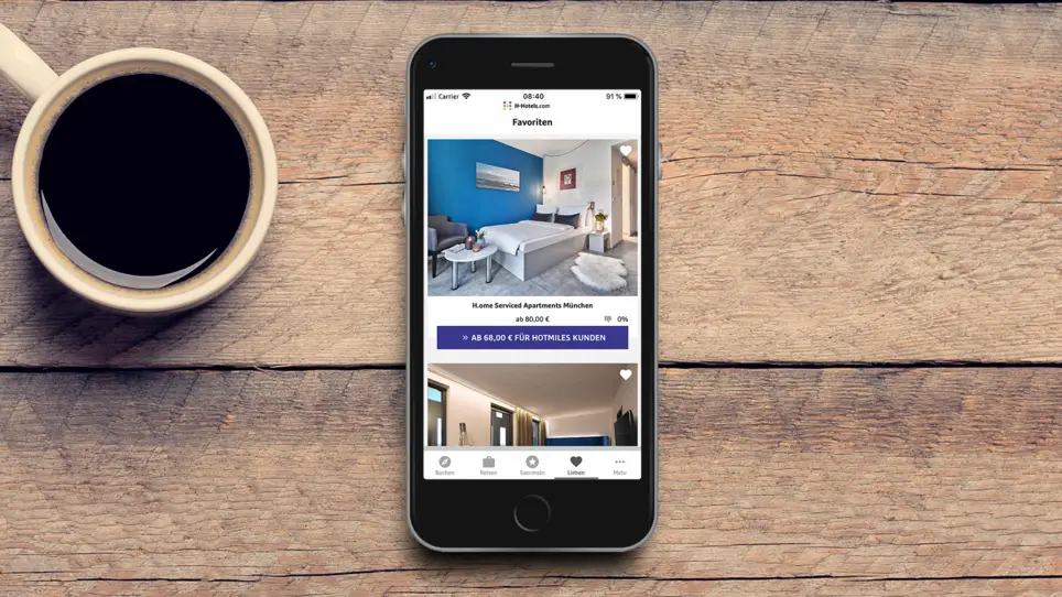 H-Hotels.com App - Favoriten