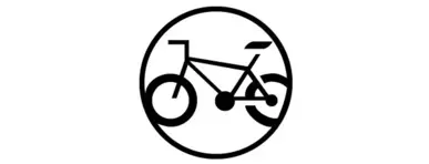 Piktogram von einem Fahrrad.