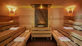 Inside of the Sauna at the H+ Hotel & SPA Friedrichroda - Official website