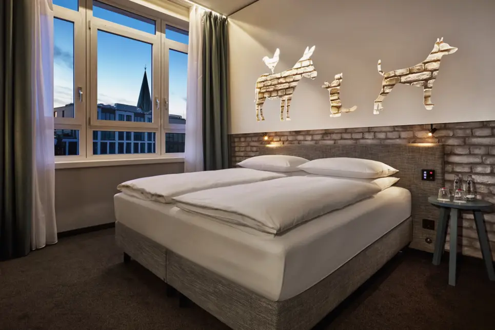 Modern room at the H+ Hotel Bremen