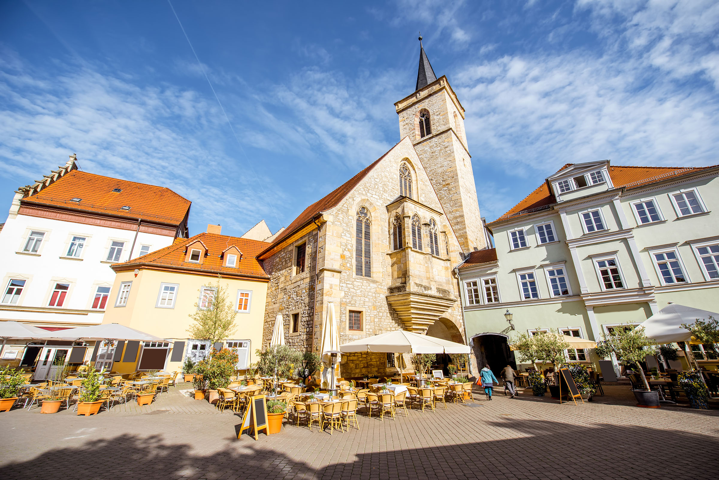 Cafés und Restaurants am Wenigemarkt in Erfurt